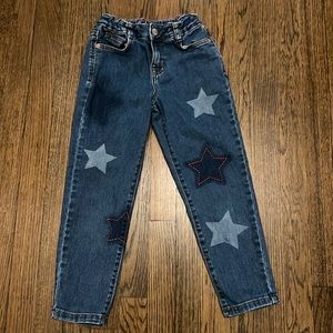Mini Boden girls size 7 star pattern jeans.